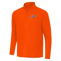 Men's Antigua Orange Oklahoma City Thunder Intent Quarter-Zip Top