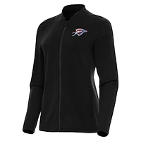 Women's Antigua Black Oklahoma City Thunder Continual Full-Zip Jacket