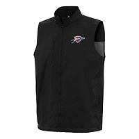 Men's Antigua  Black Oklahoma City Thunder Brisk Full-Zip Vest