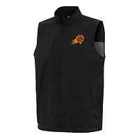 Men's Antigua  Black Phoenix Suns Brisk Full-Zip Vest
