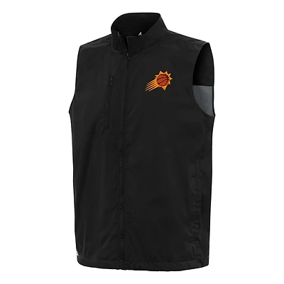 Men's Antigua  Black Phoenix Suns Brisk Full-Zip Vest