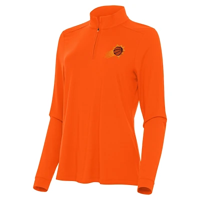 Women's Antigua Orange Phoenix Suns Intent Quarter-Zip Top