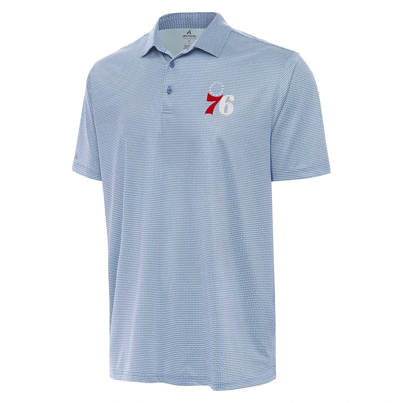 Men's Antigua Aqua/White Philadelphia 76ers Rings Polo