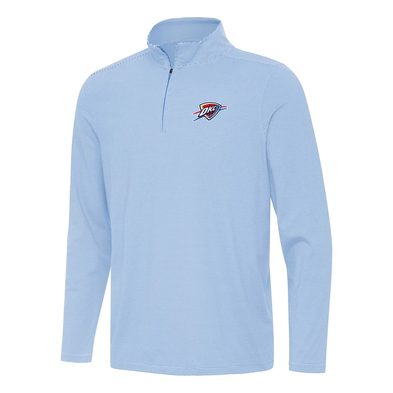 Men's Antigua Powder Blue Oklahoma City Thunder Twine Quarter-Zip Top