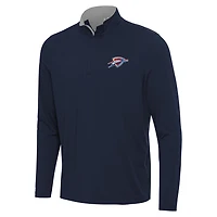 Men's Antigua Navy/ Oklahoma City Thunder Content Quarter-Zip Top