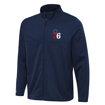 Men's Antigua Navy Philadelphia 76ers Links 2 Full-Zip Golf Jacket