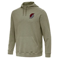 Men's Antigua Heather Olive Portland Trail Blazers Cloud Pullover Hoodie
