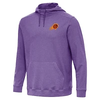 Men's Antigua Heather Purple Phoenix Suns Cloud Pullover Hoodie