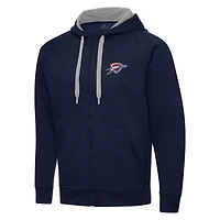 Men's Antigua Navy Oklahoma City Thunder Big & Tall Victory Full-Zip Hoodie Jacket