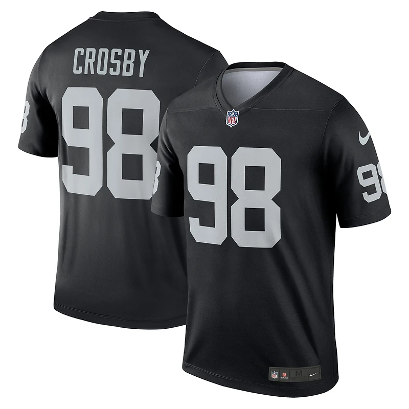 Men's Nike Maxx Crosby Black Las Vegas Raiders Legend Player Performance Top