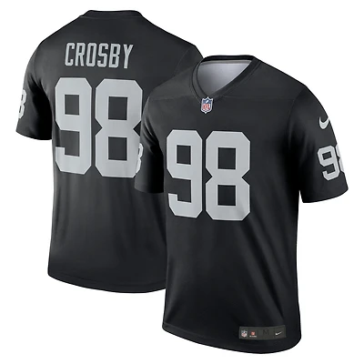 Men's Nike Maxx Crosby Black Las Vegas Raiders Legend Player Performance Top