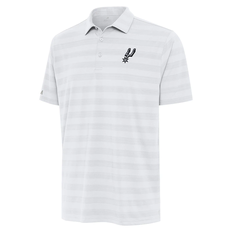Men's Antigua White San Antonio Spurs Tunnel Polo