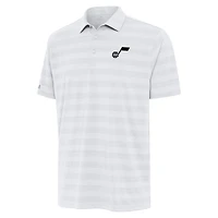 Men's Antigua White Utah Jazz Tunnel Polo
