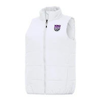 Women's Antigua White Sacramento Kings Experience Full-Zip Vest