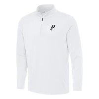 Men's Antigua White San Antonio Spurs Reprocess Quarter-Zip Top