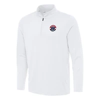 Men's Antigua White Washington Wizards Reprocess Quarter-Zip Top