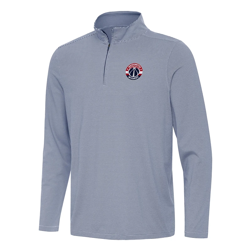 Men's Antigua  Navy Washington Wizards Twine Quarter-Zip Top