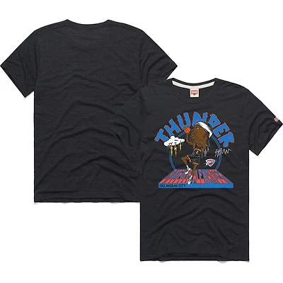 Unisex Homage Shai Gilgeous-Alexander Charcoal Oklahoma City Thunder 2024/25 City Edition Caricature Tri-Blend T-Shirt