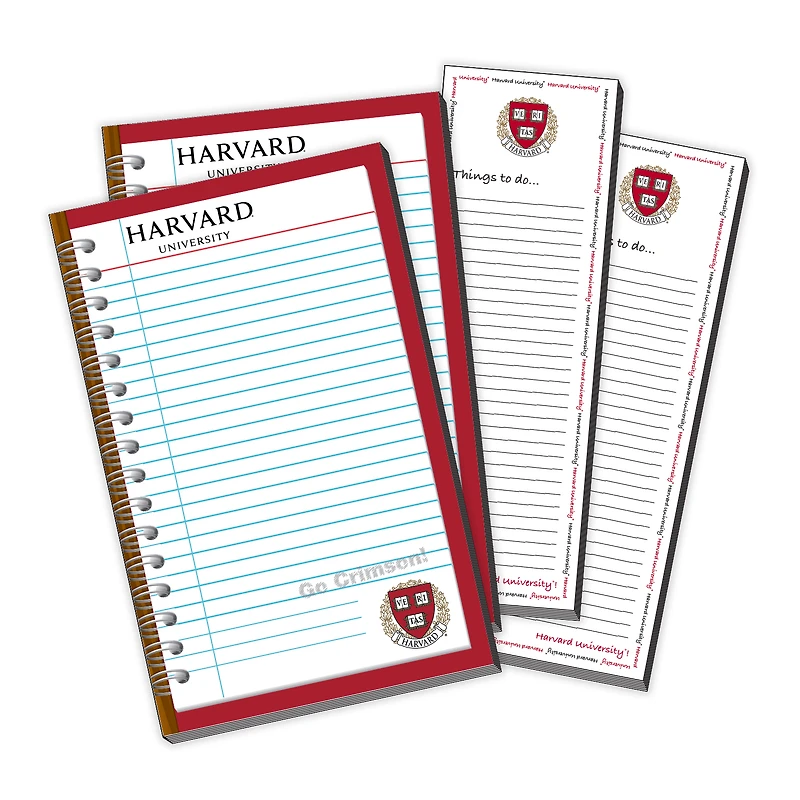 Harvard Crimson 4-Pack Memo Pad & Things To Do Pad