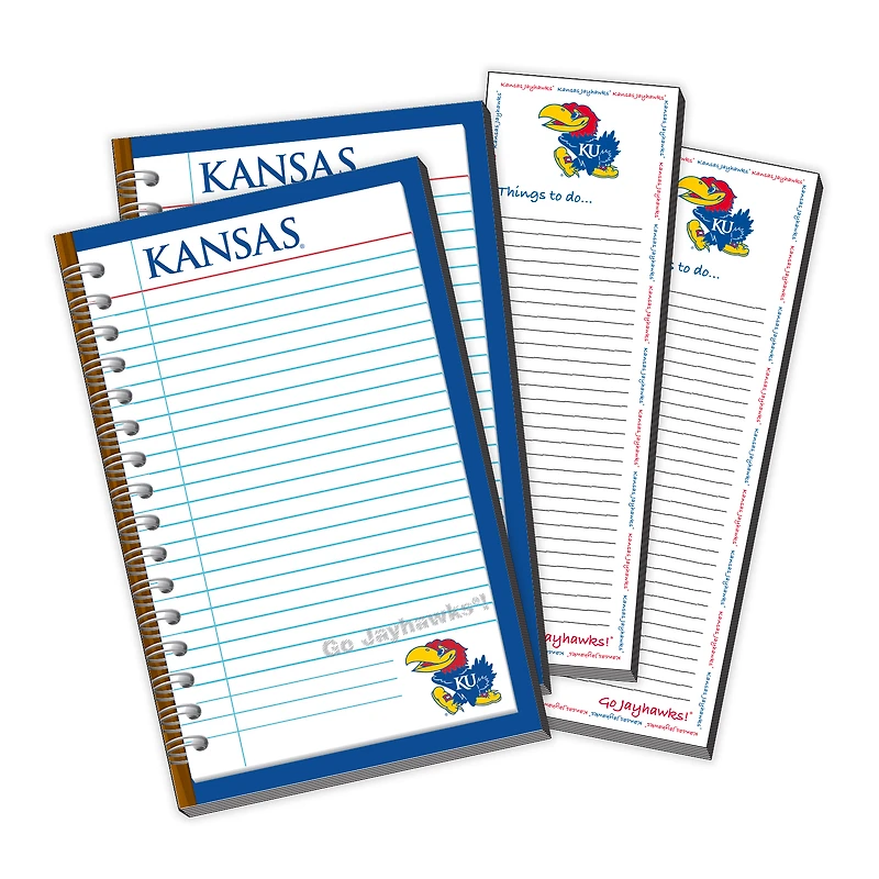 Kansas Jayhawks 4-Pack Memo Pad & Things To Do Pad