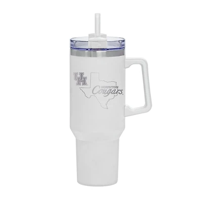 White Houston Cougars 40oz. Rocky My State Tumbler