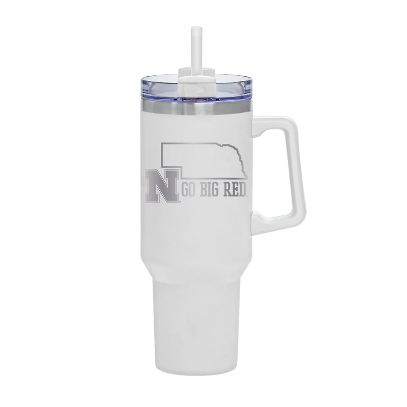 White Nebraska Huskers 40oz. Rocky My State Tumbler