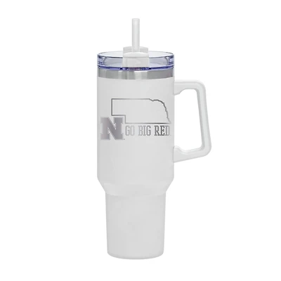 White Nebraska Huskers 40oz. Rocky My State Tumbler