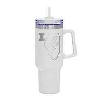 White Illinois Fighting Illini 40oz. Rocky My State Tumbler