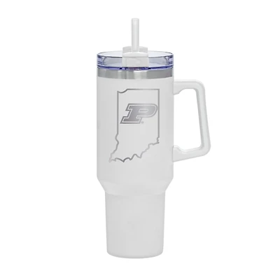 White Purdue Boilermakers 40oz. Rocky My State Tumbler
