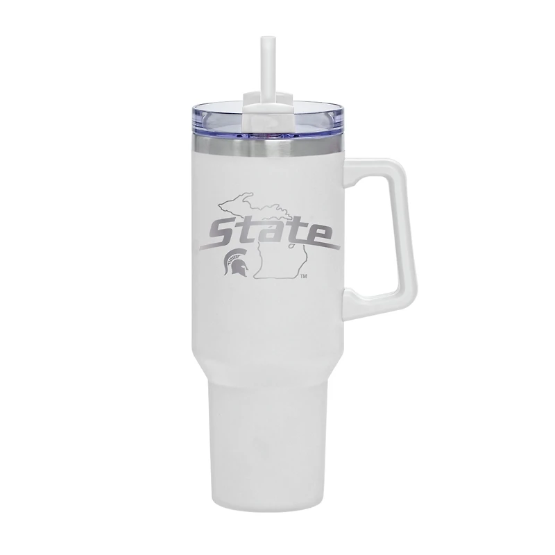 White Michigan State Spartans 40oz. Rocky My State Tumbler