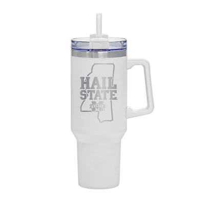 White Ole Miss Rebels 40oz. Rocky My State Tumbler