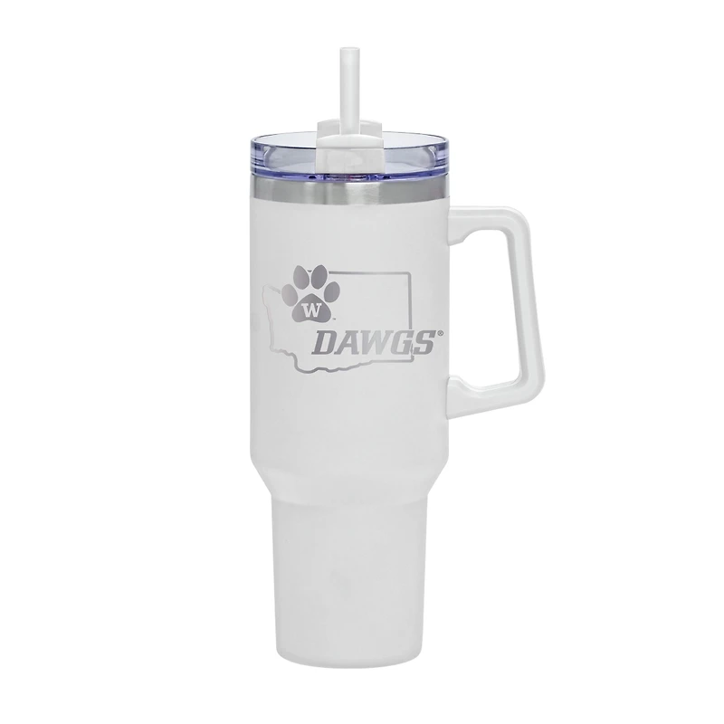 White Washington Huskies 40oz. Rocky My State Tumbler