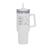 White Miami Hurricanes 40oz. Rocky My State Tumbler