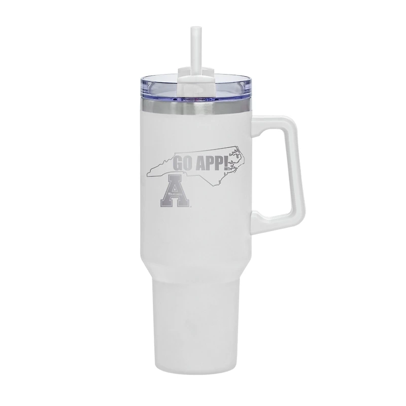 White Appalachian State Mountaineers 40oz. Rocky My State Tumbler