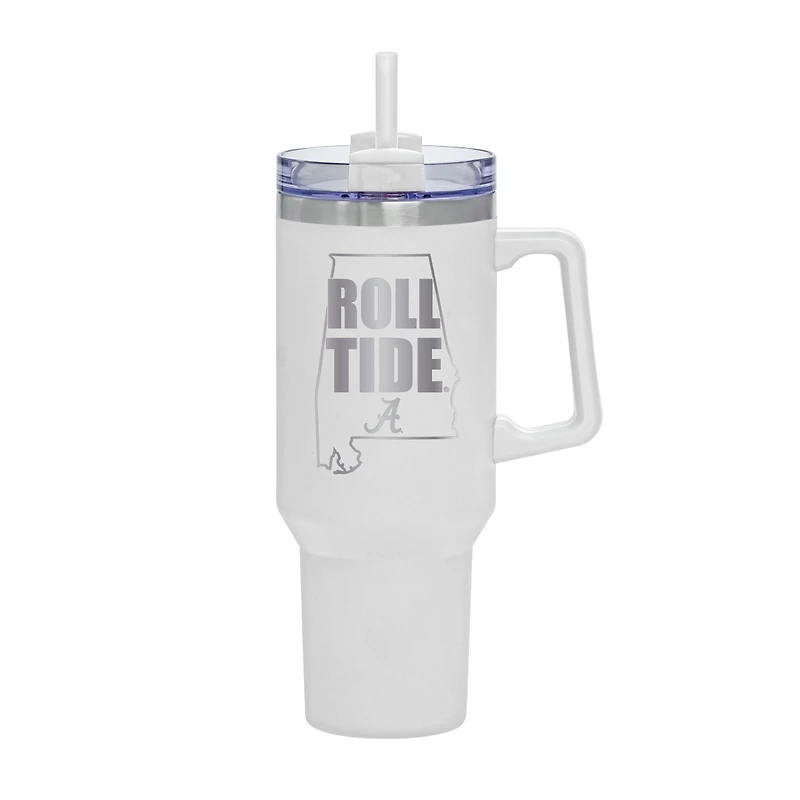 White Alabama Crimson Tide 40oz. Rocky My State Tumbler