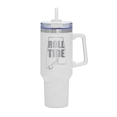 White Alabama Crimson Tide 40oz. Rocky My State Tumbler