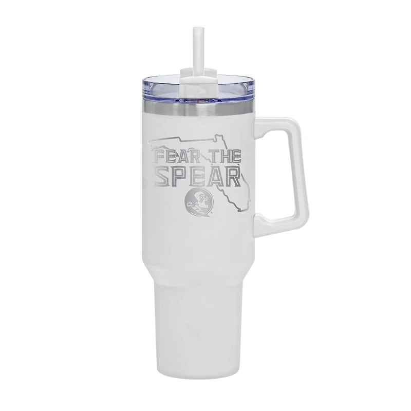 White Florida State Seminoles 40oz. Rocky My State Tumbler
