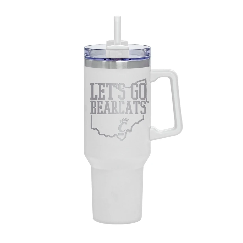 White Cincinnati Bearcats 40oz. Rocky My State Tumbler