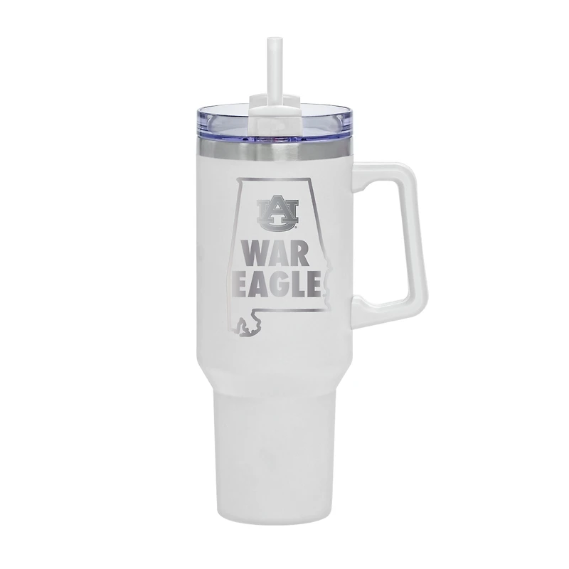White Auburn Tigers 40oz. Rocky My State Tumbler
