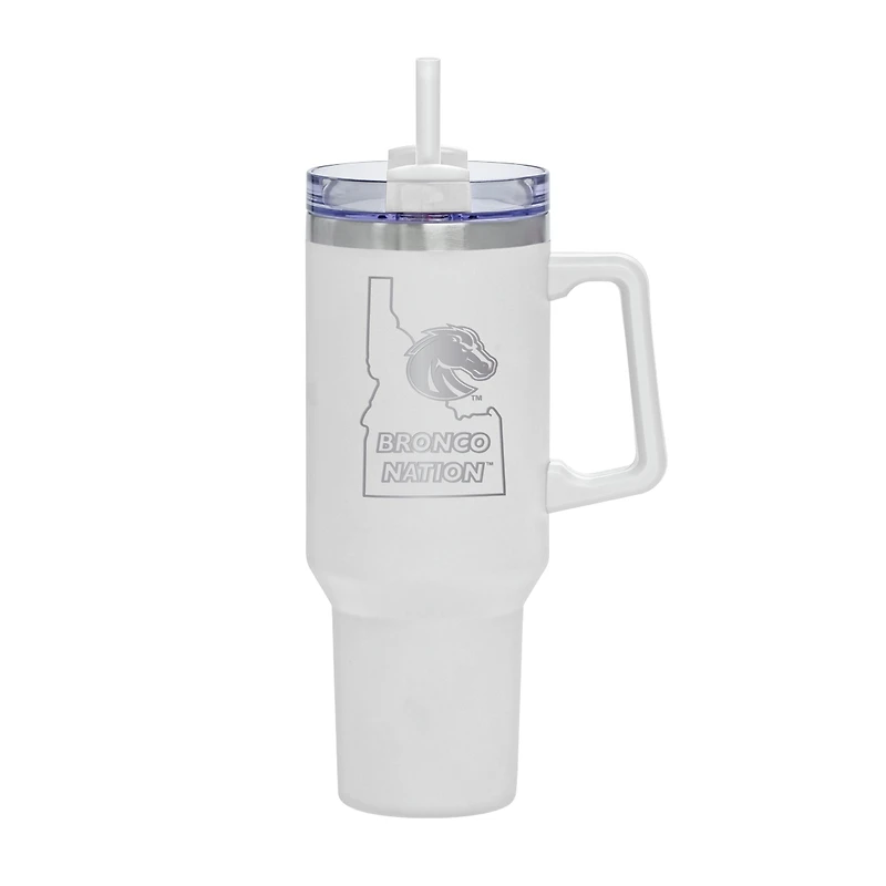White Boise State Broncos 40oz. Rocky My State Tumbler