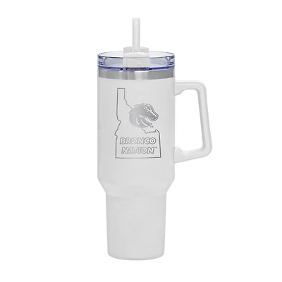 White Boise State Broncos 40oz. Rocky My State Tumbler
