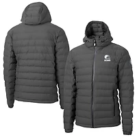 Men's Gray Cutter & Buck Cleveland Browns Mission Ridge Repreve® Eco Insulated Full-Zip Hoodie Puffer Jacket