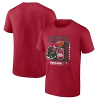 Men's Cardinal Tampa Bay Buccaneers Bud Light T-Shirt