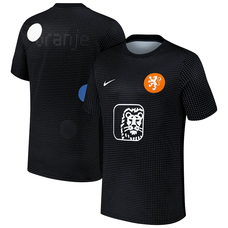 Men's Nike Black Netherlands Women's National Team 2025 Academy Pro Pre-Match Performance Top