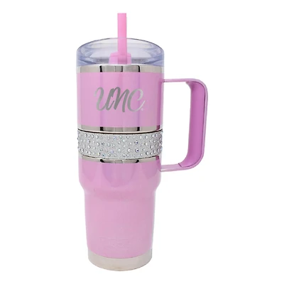 Pink North Carolina Tar Heels 32oz. MyBevi Rhinestone Hollywood Travel Mug