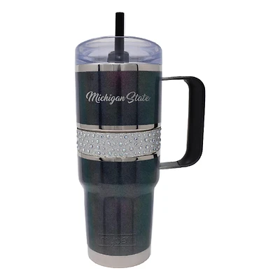Michigan State Spartans 32oz. MyBevi Rhinestone Hollywood Travel Mug