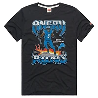 Men's Homage David Montgomery Charcoal Detroit Lions Angry Runs Player Graphic Tri-Blend T-Shirt