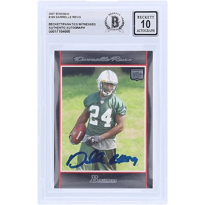 Darrelle Revis New York Jets Autographed 2007 Bowman #199 Beckett Fanatics Witnessed Authenticated 10 Rookie Card