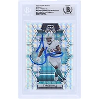 Tyreek Hill Miami Dolphins Autographed 2023 Panini Mosaic Mosaic Silver #144 Beckett Fanatics Witnessed Authenticated Card
