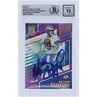 Matthew Stafford Los Angeles Rams Autographed 2022 Panini Donruss Elite Purple #46 #/99 Beckett Fanatics Witnessed Authenticated 10 Card